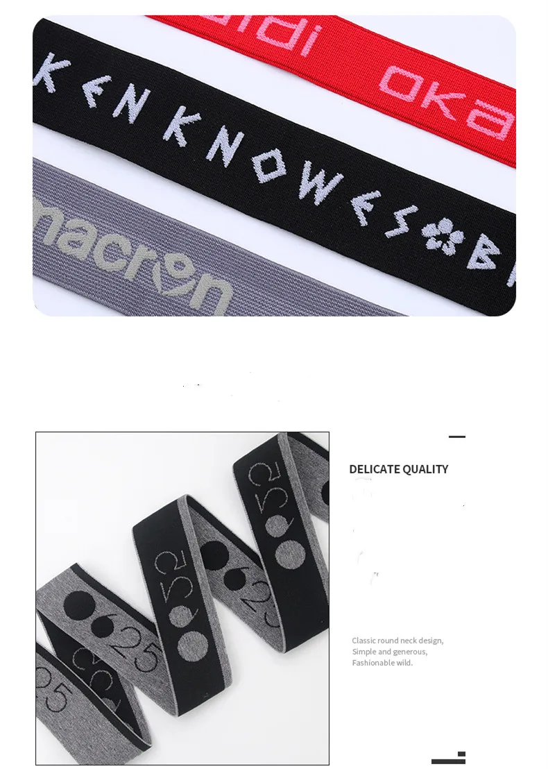 Manufacturers custom computer blended flower gray jacquard elastic belt nylon spandex belt yoga waist letter elastic belt