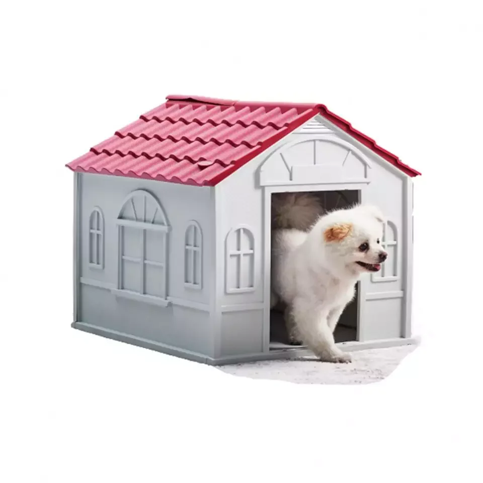Modern Sun protection and rain protection kennel Outdoor backyard Indoor large plastic pet dog kennels cage for dogs