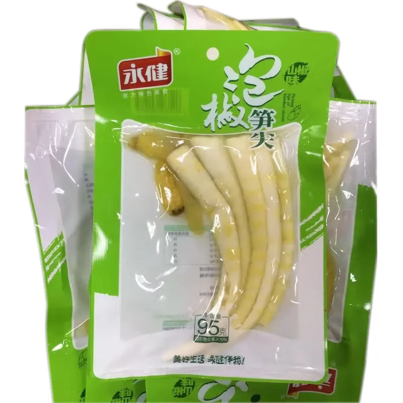 Spicy casual snacks Asian specialty Chinese snack Pickled pepper and bamboo shoot tips 95g