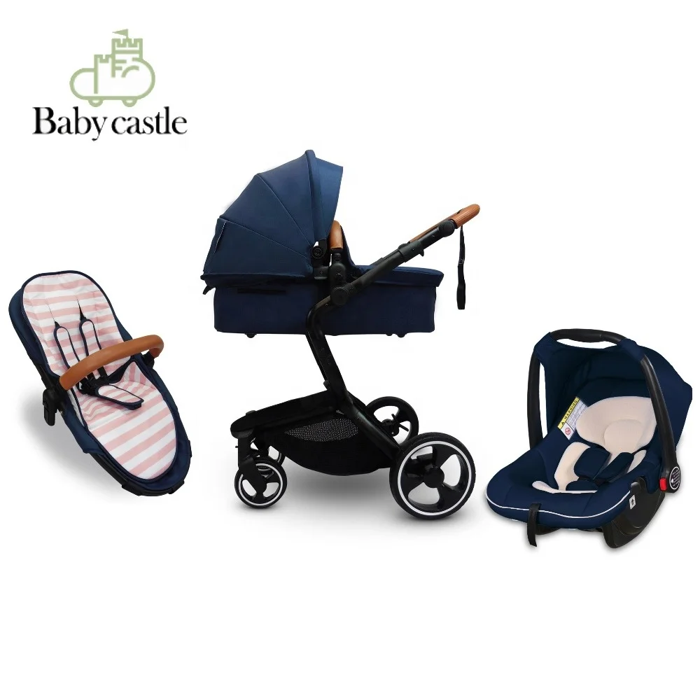 fashion alum tube 600D oxford baby carriage baby buggy 3 in 1 baby stroller with EN1888  ASTM F833