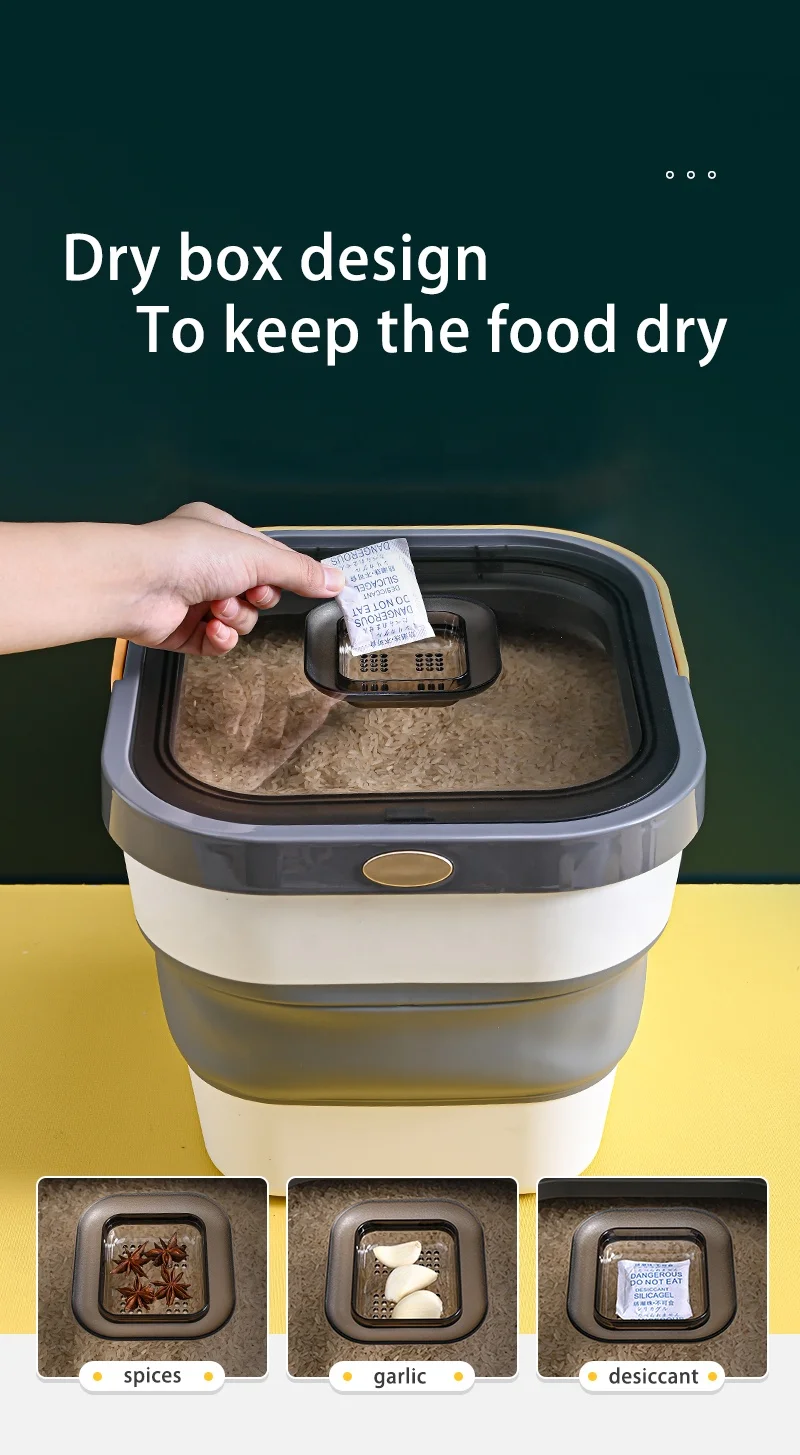 Kitchen Plastic Dry Food Dispenser Box Cereal Nuts Rice Beans Storage Container