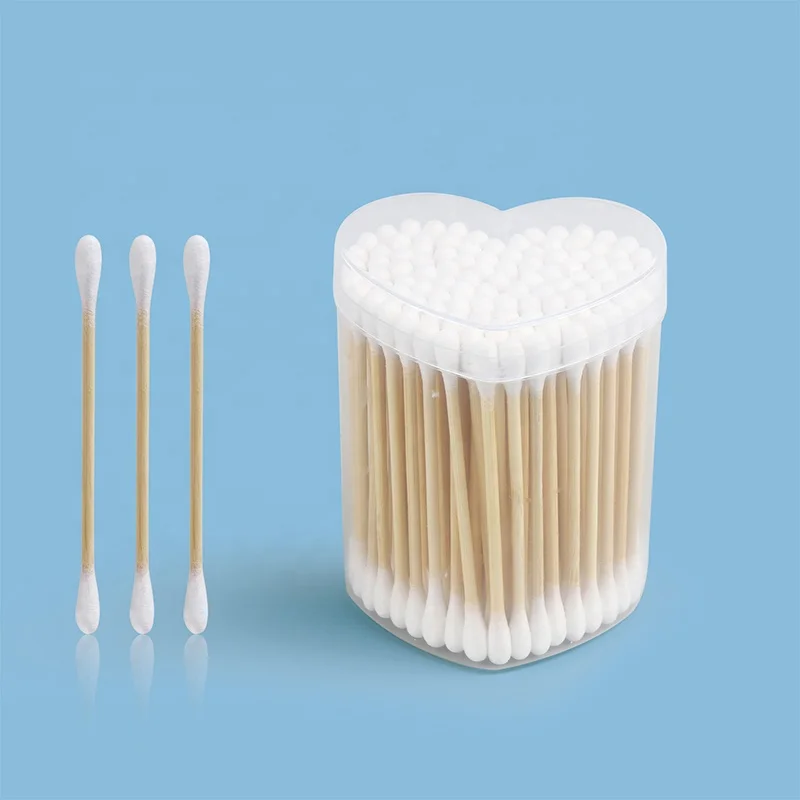 Double Head Makeup Remove Ear Cleaning Beauty Buds Cotton Swab q tips Fine Quality Paper Stick Wooden Cotton Buds