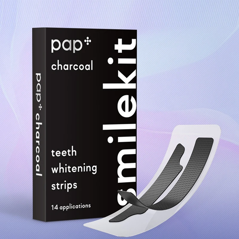 New Anti Black Teeth White Strips Activated Charcoal 3D Teeth Whitening Dental Whitening Strips