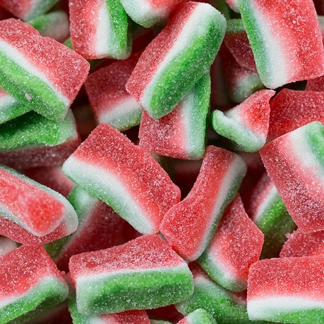 Private Label Permen Sugar Coated Fruit Assorted Gummi Chewy Halal Confectioners Gummy Melon Sour Gummies Candy