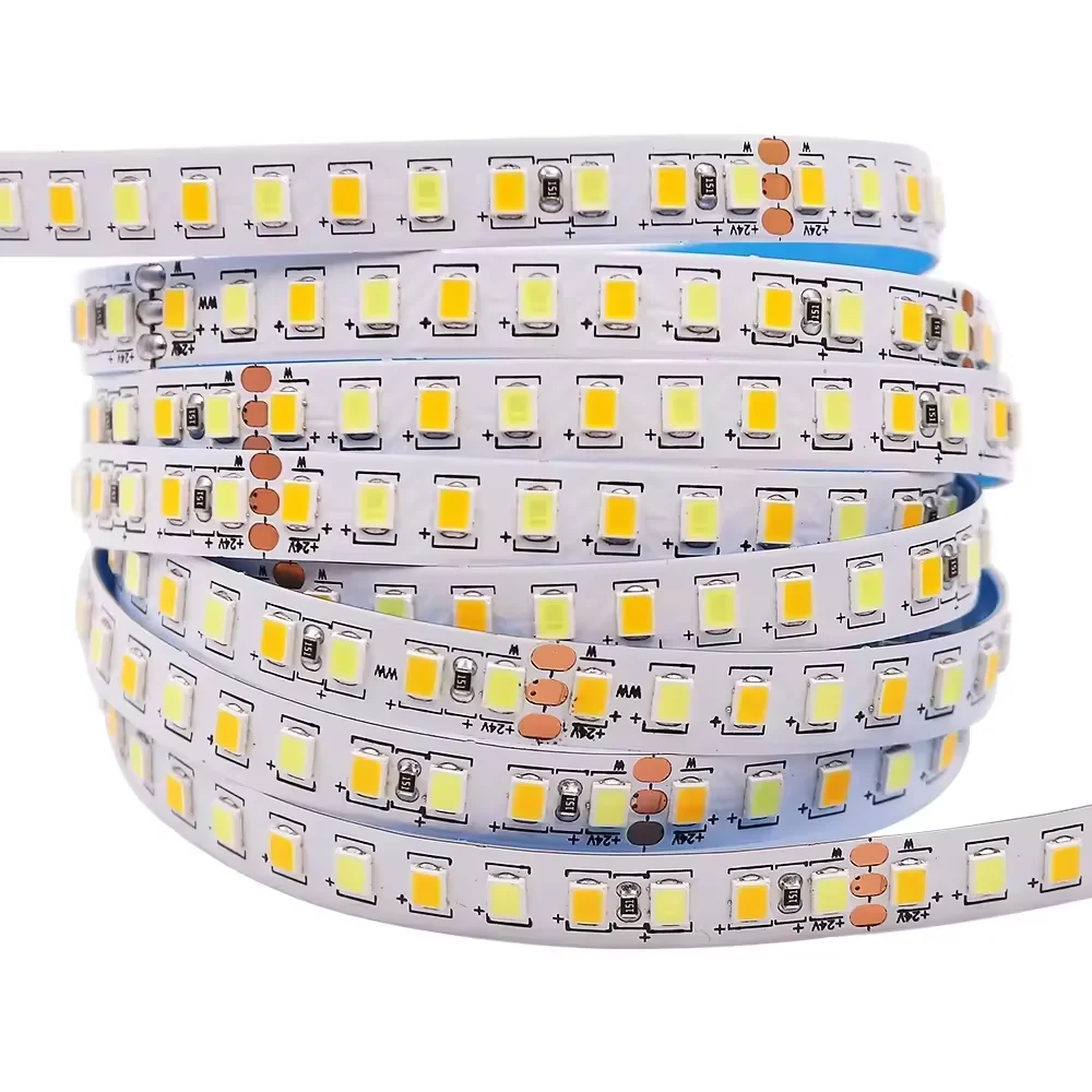 Hongtop 2024 высокий Cri 90 1800K - 6500K 168 светодиоды 12V 24V SMD 2835 CCT Светодиодная лента с гарантией 3 года