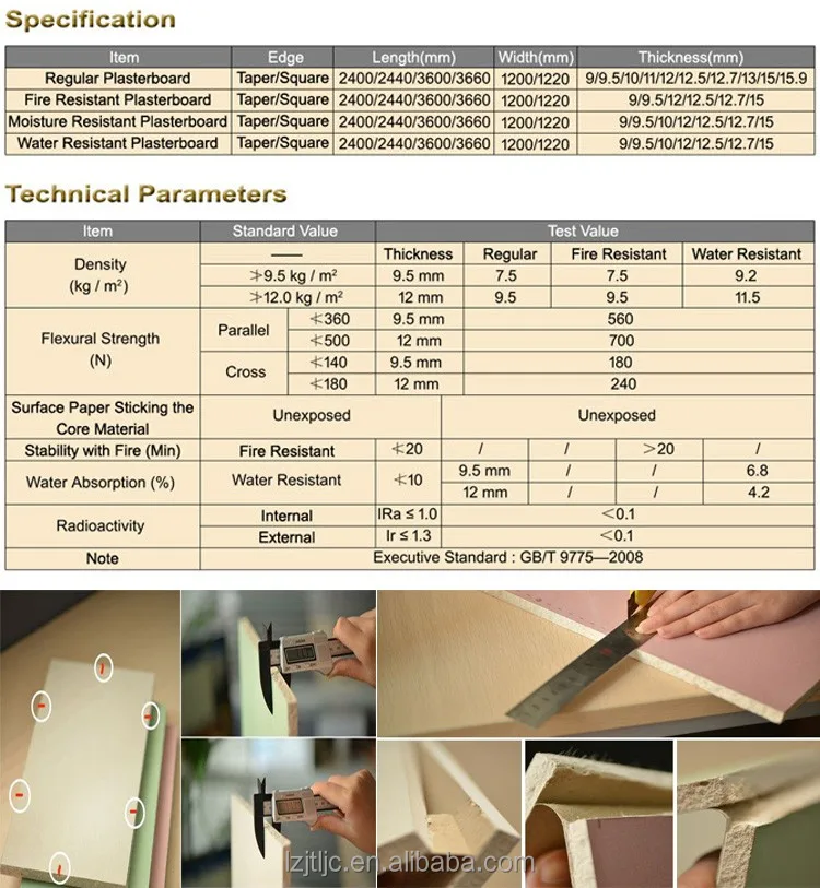 Gypsum Board Mold Resistant Drywall Shims Sheet Rock Dry Wall Gypsum Board Gypsum From China Plasterboard-africa Fixings