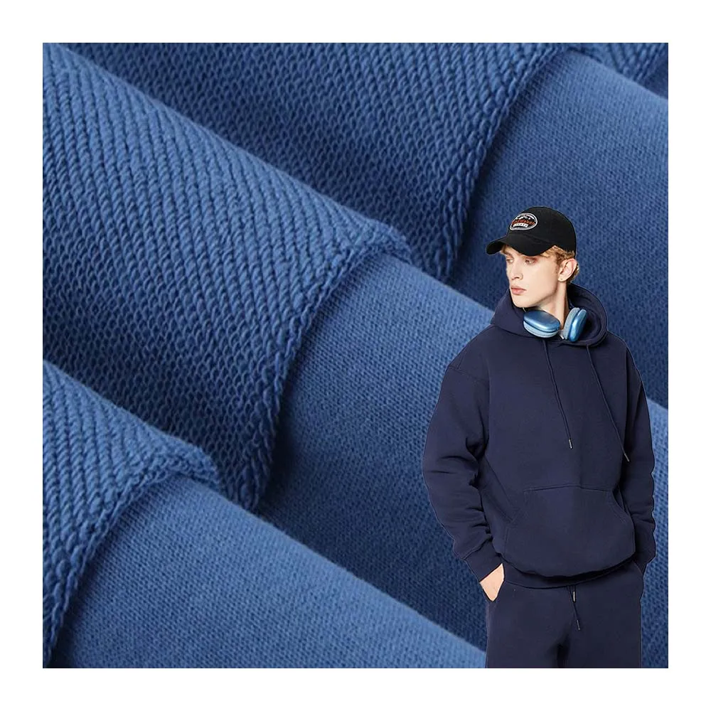 2023 Winter Hot 85% Cotton 15% Polyester French Terry Cloth Fabric Warm and Soft Fleece Fabric for Sweatshirts