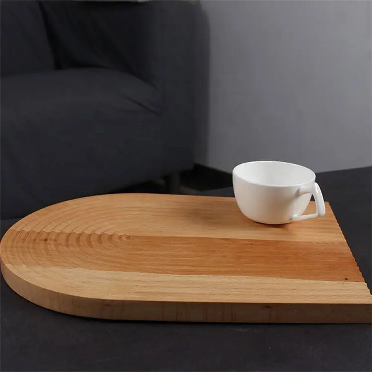 Nordic style solid wood geometric dining breadboard shelf fruit swirl board kitchen table decoration beech wooden
