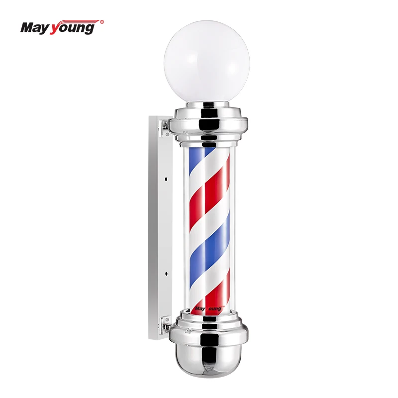 M338 Best seller factory price hair salon sign led rotating barber pole barber light