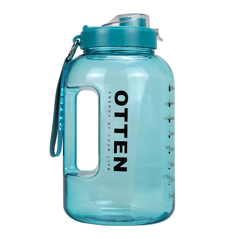 Amazon hot selling OTTEN new design big capacity gym outdoor sport water bottle with time marker