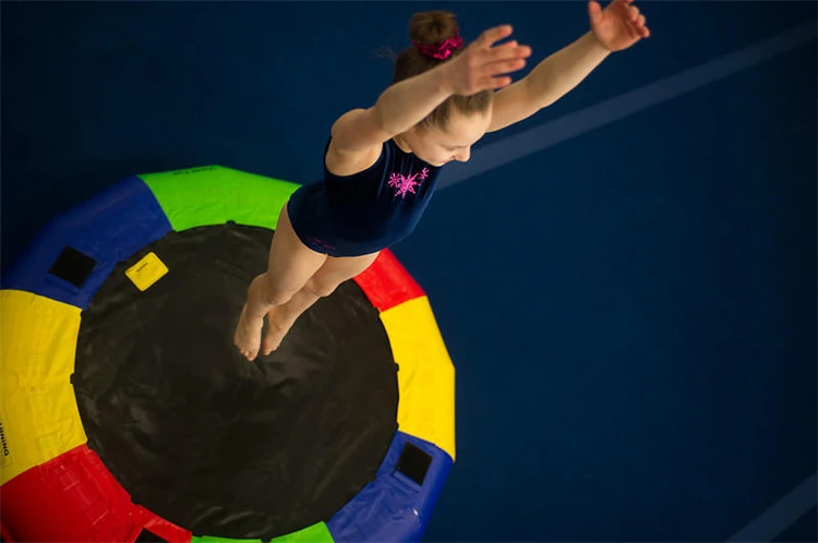 High Quality Fitness Wheel Yoga Gymnastics Wheel Tranpoline Jumping Round Bounce House Inflatable Game