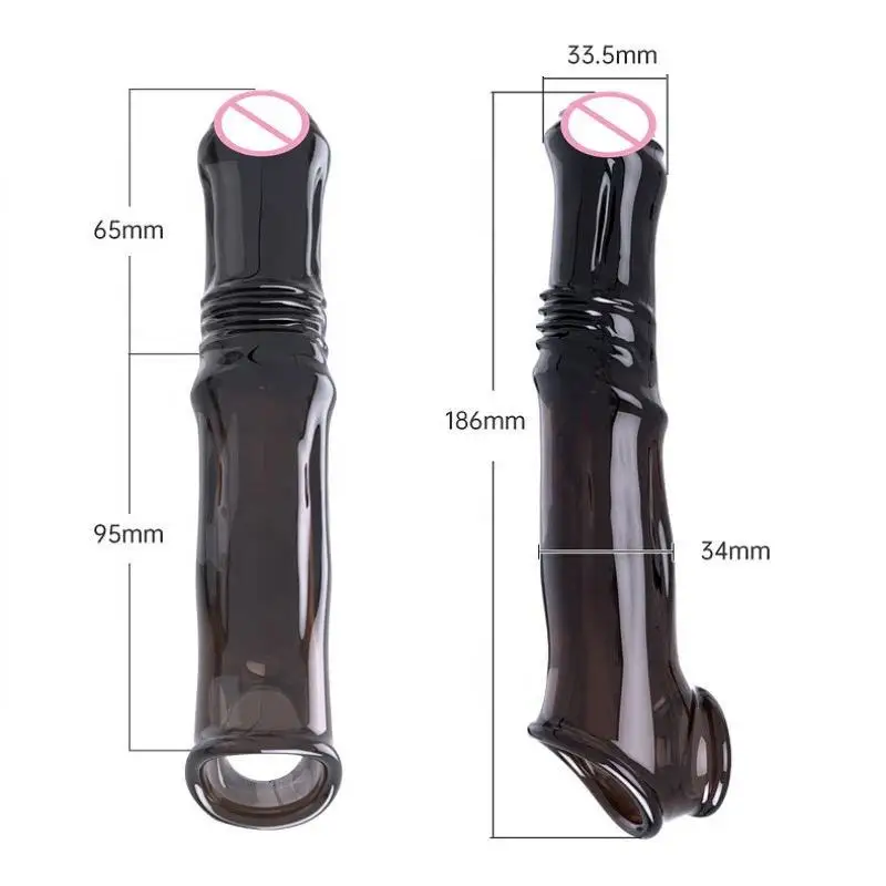 Horse Condom Tpe Material Sleeve Extender Penis Enlargement Delay Ejaculation Reusable Vibrator Massager Adult Sextoys For Men
