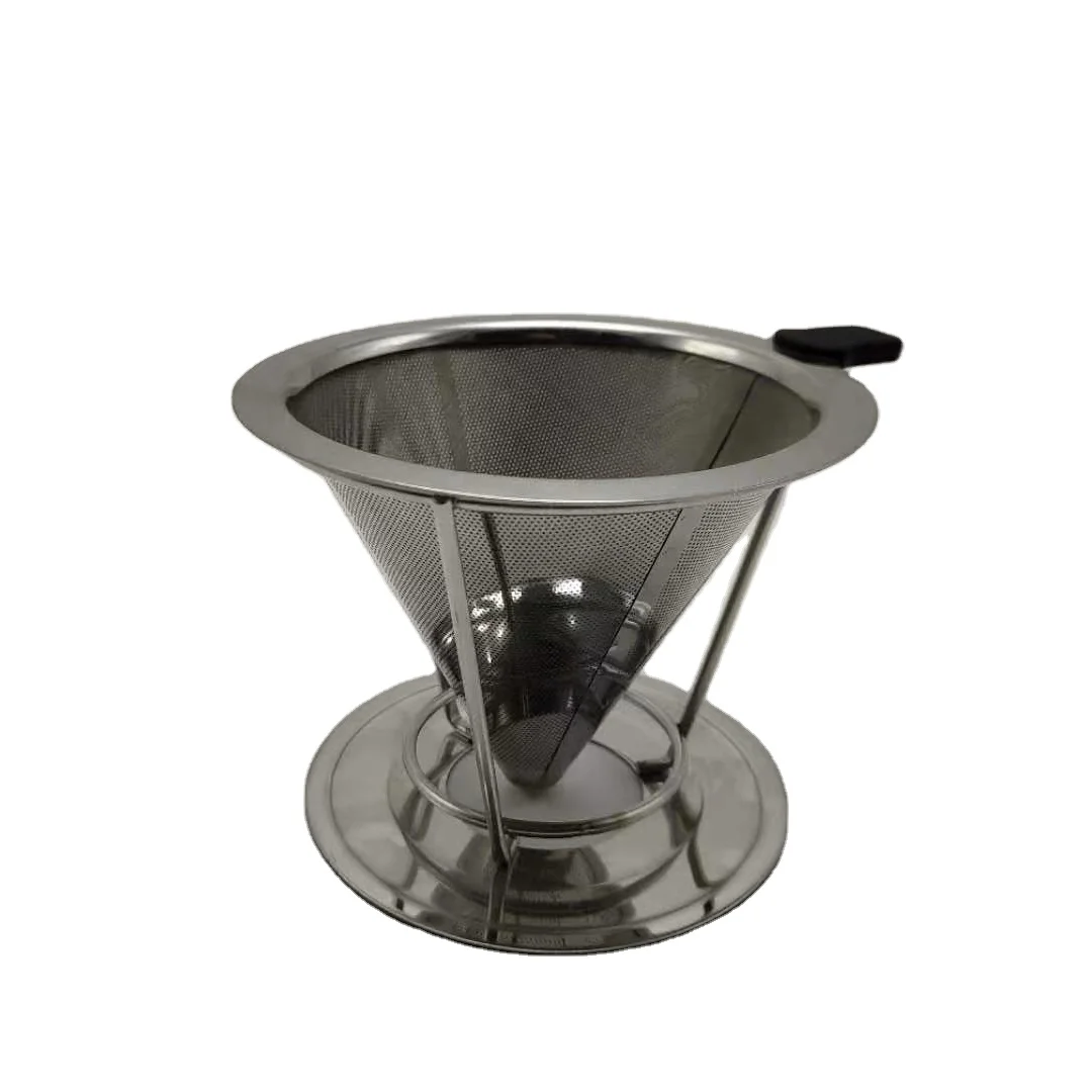 Многоразовое кофейное ситечко сетка из нержавеющей стали с покрытием розового золота безбумажный фильтр для кофе капельница