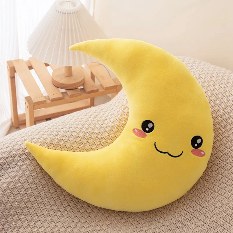 Star Moon Clouds Decorative Nursing Pillow Cushion Soft Toys Kids Sofa Pajamas Moon Plush Pillow