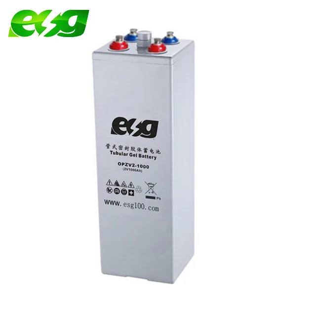 ESG OPZV 2 В 500ah 600ah 700ah 800ah 1000ah трубчатая гелевая батарея для солнечной энергетической системы аккумуляторная