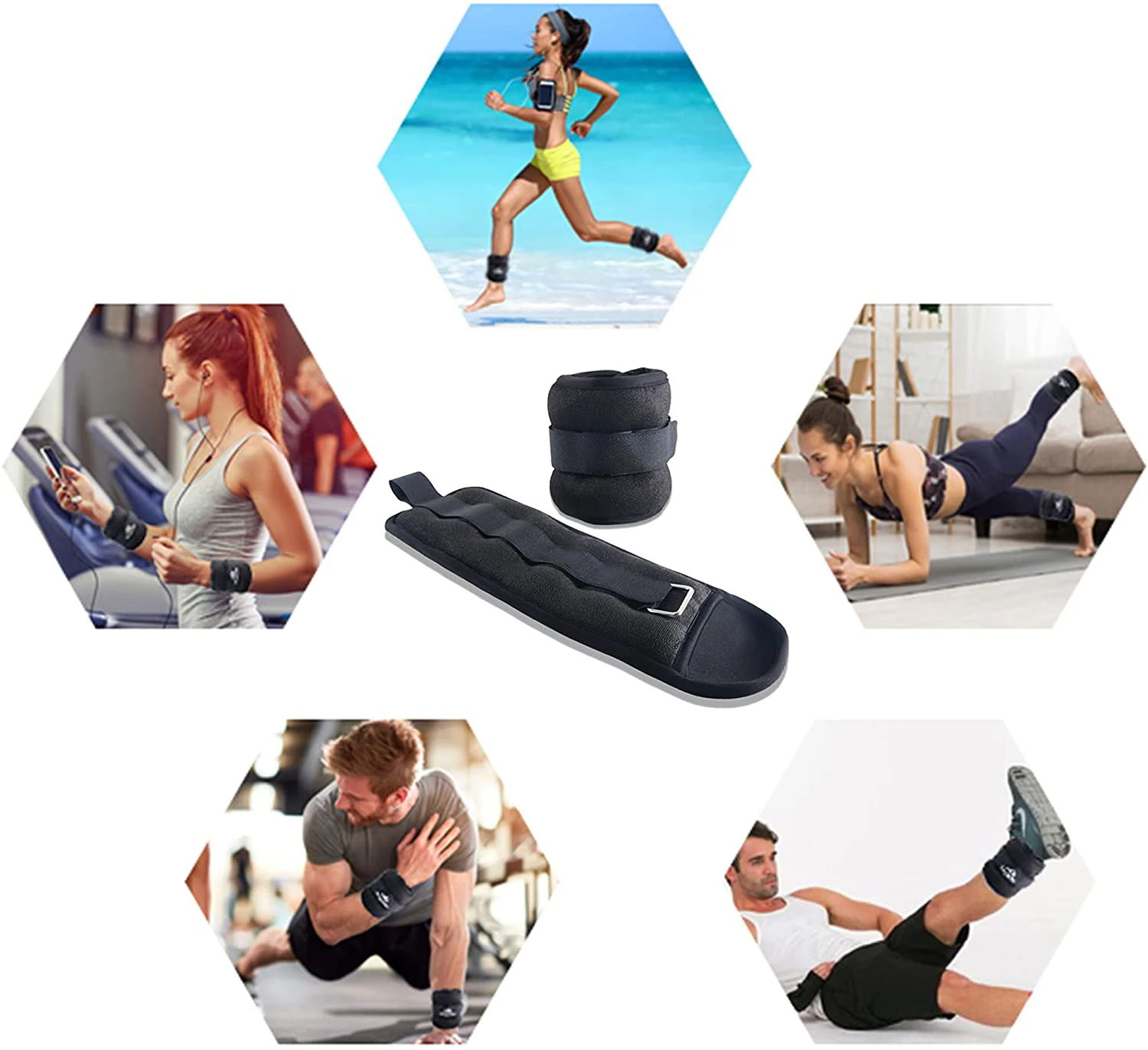 Ankle Weights 0.25/0.5/0.75/1/1.5/2/2.5KG Pair for Kids and Adult Dancing Jogging Gymnastics Aerobics Physical Therapy