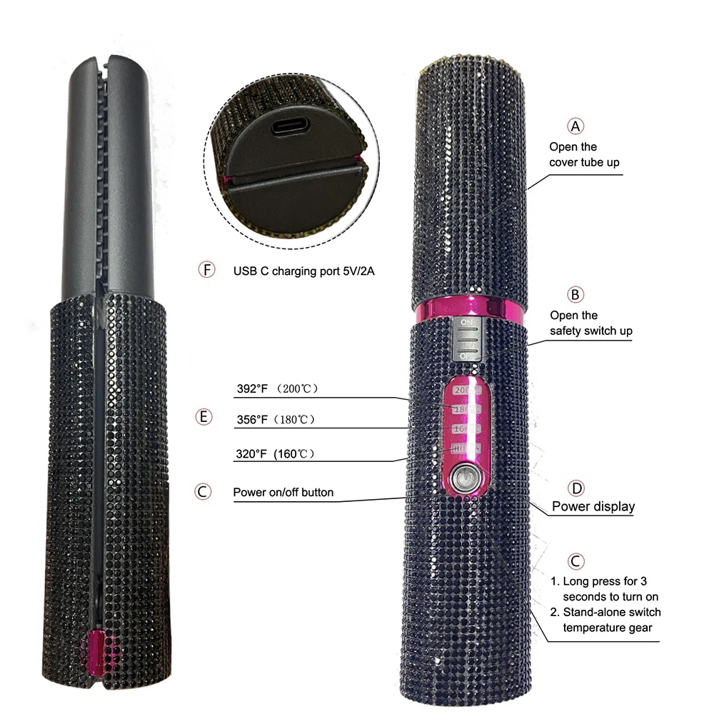 Professional Hair Straighteners Custom Color Titanium Hair Straightener Luxury Wireless  Rechargeable Private Label Flat Iron