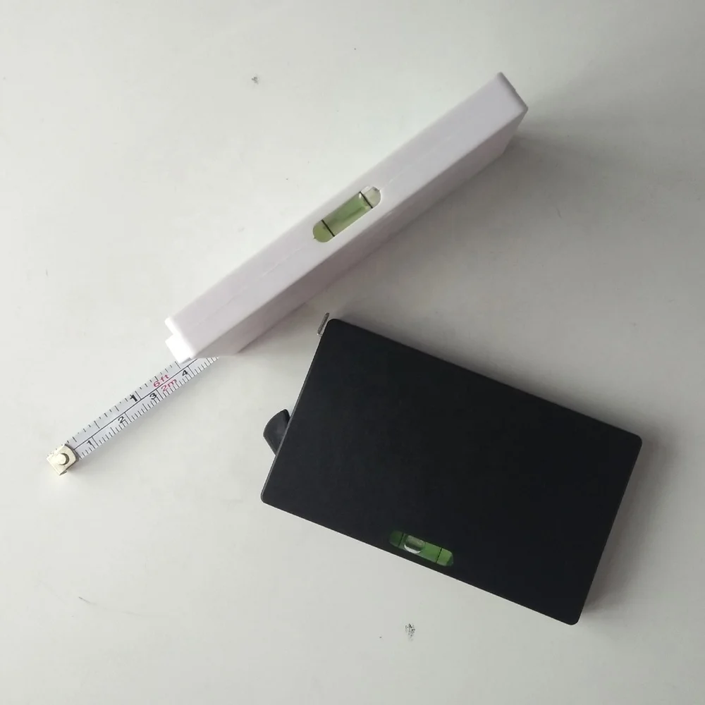 
Rectangle Shape Plastic Retractable Mini Tape Measure With Level 