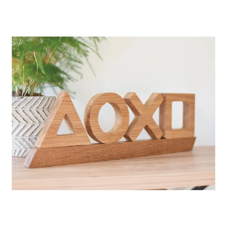 Wooden Play station symbols  walnut buttons / wood blocks gaming decoration