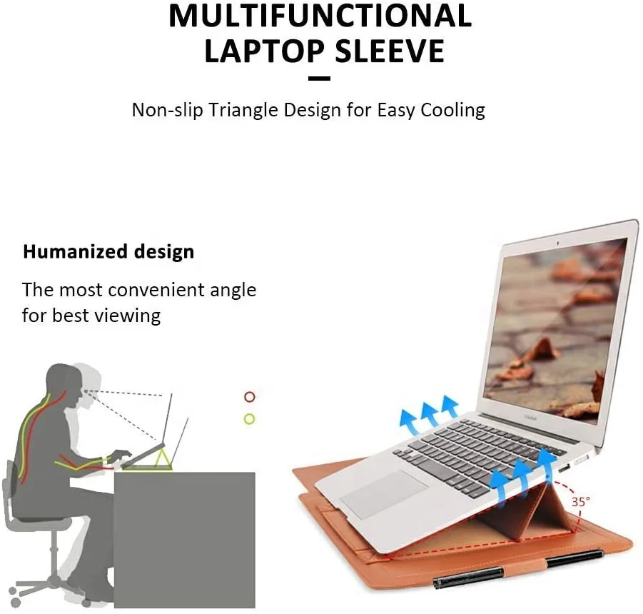 13 Inch Laptop Sleeve Bag with Stand Function,GOLP Compatible with 13.3 for MacBook Air/Pro 13.5 Microsoft Surface Book