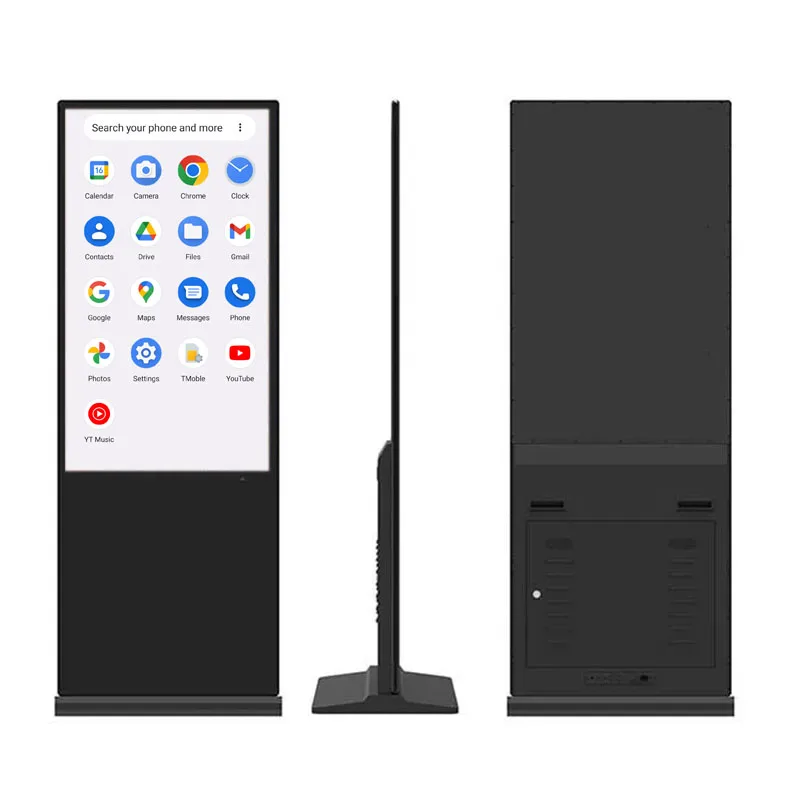 New elegant floor standing WiFi kiosk lcd screen Totem 65/55inch Digital Signages For Indoor Display Board With Animation
