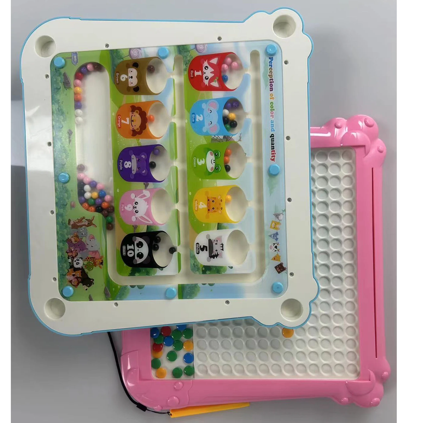 Child Desktop double faces Magnetic Pen Move Bunny Drawing Board Toys Parent-Child Interactive Pen Holding Game Learn Toy Kid