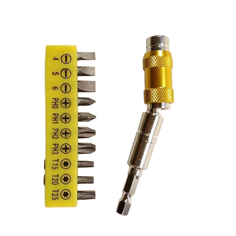 1/4 Multi-Angle Splicer 6.35mm Batch Head Quick Release Self-Locking Splicer Magnetic Hexagonal Shank Variable Splicer Extender