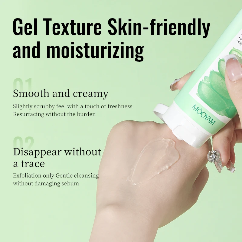Aloe Vera Exfoliating Peeling Gel Dead Skin Removing Deep Cleansing Gentle Exfoliation 100g MOOYAM Face Exfoliating Peeling Gel
