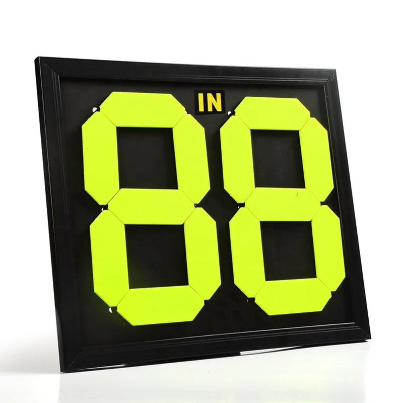 PVC Manual Football Substitute Board to Change Player 2 Digit Portable Referee Soccer Football Substitute Board