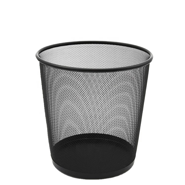 wholesale office supplies outdoor garden office bathroom kitchen metal mesh round Small Waste Paper Basket