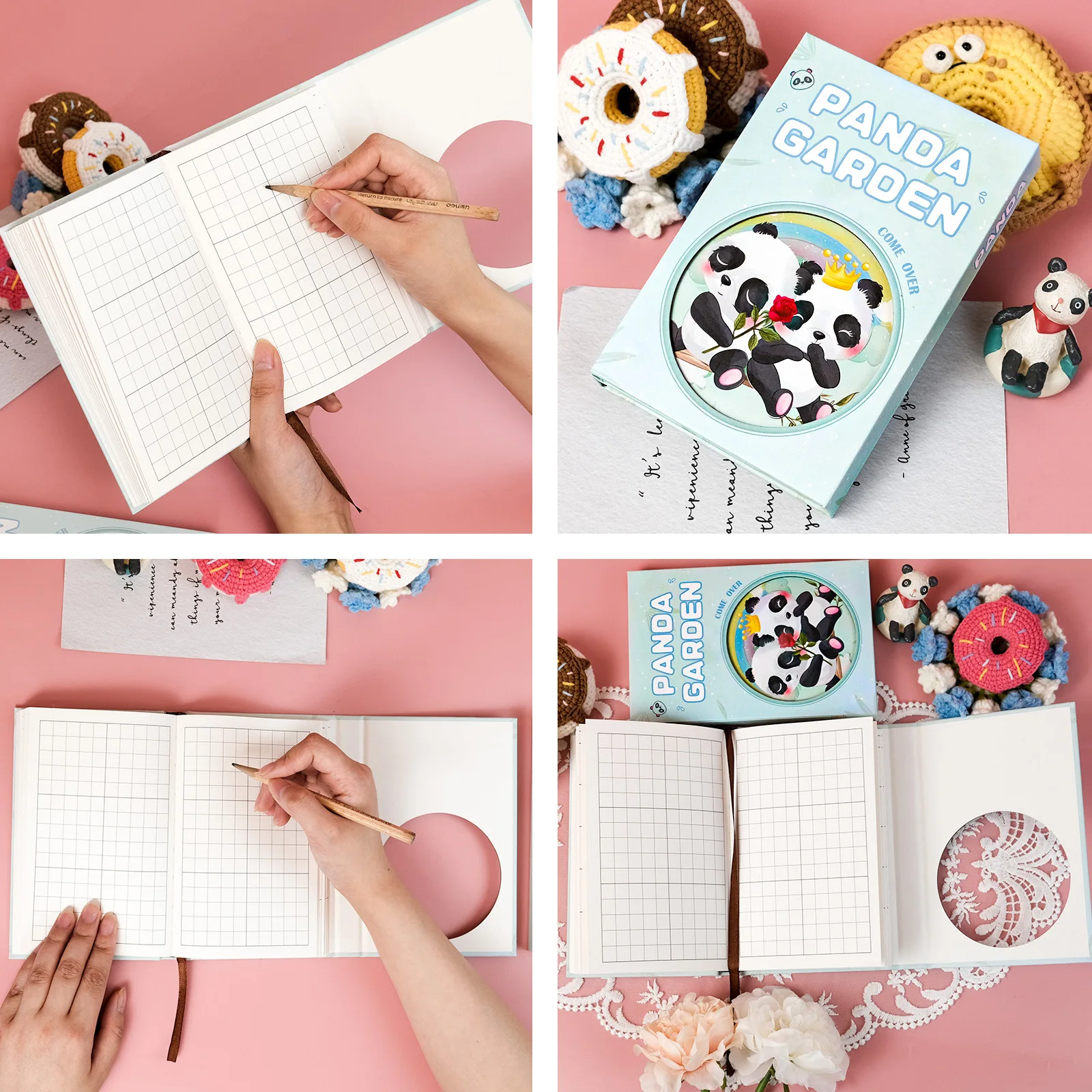 Panda Stationary Cartoon Mini Cute Panda Notebook Notepad Portable Hardcover