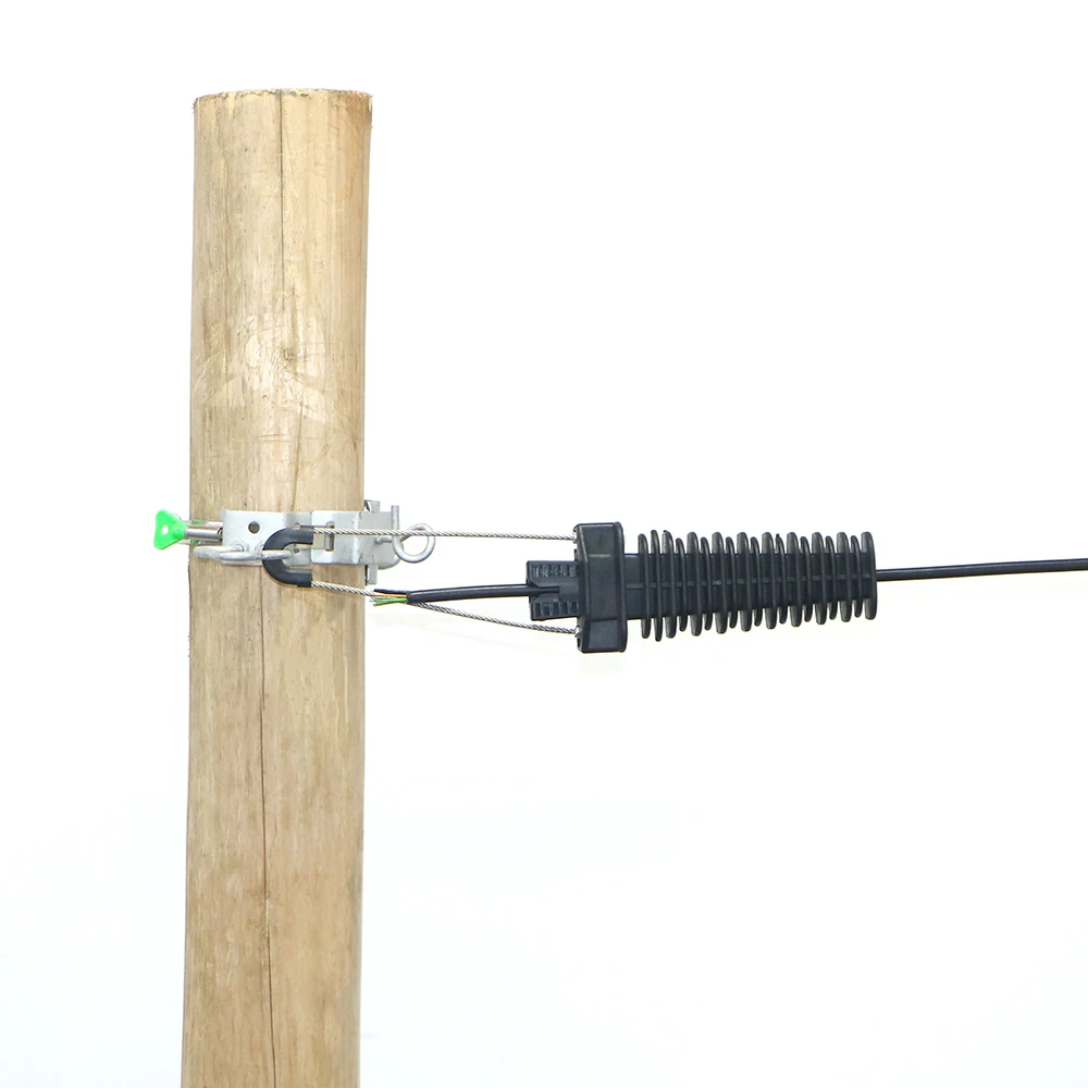 FCST601132 PA66 + 50% Fiberglass Cable Wedge Clamp Composed For Figure 8 Nonmetal Lightning Protection Optical Cable And ADSS Ca