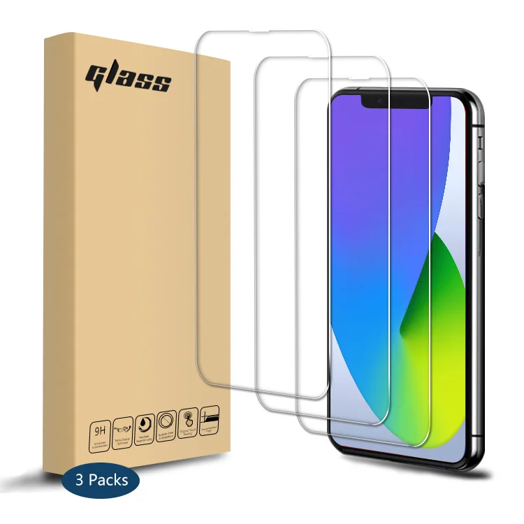 3 Packs Online Sell High Quality 2.5D 0.33MM Tempered Glass Screen Protector For iPhone 11 Pro Max