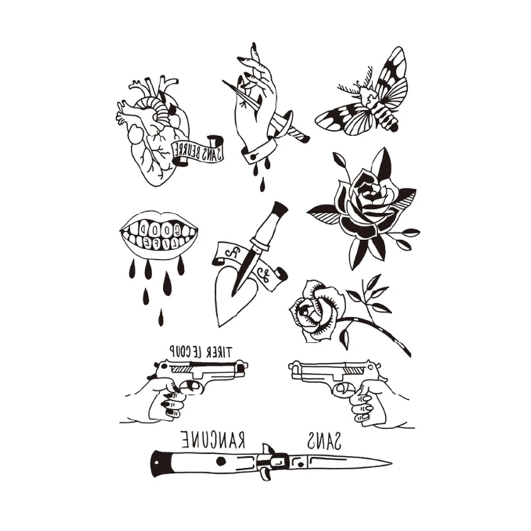 Women Cheap Price Free Environmental Long Lasting for Tanning Custom Individual Tattoo Stickers CMYK/PMS 5-7 Days on Skin