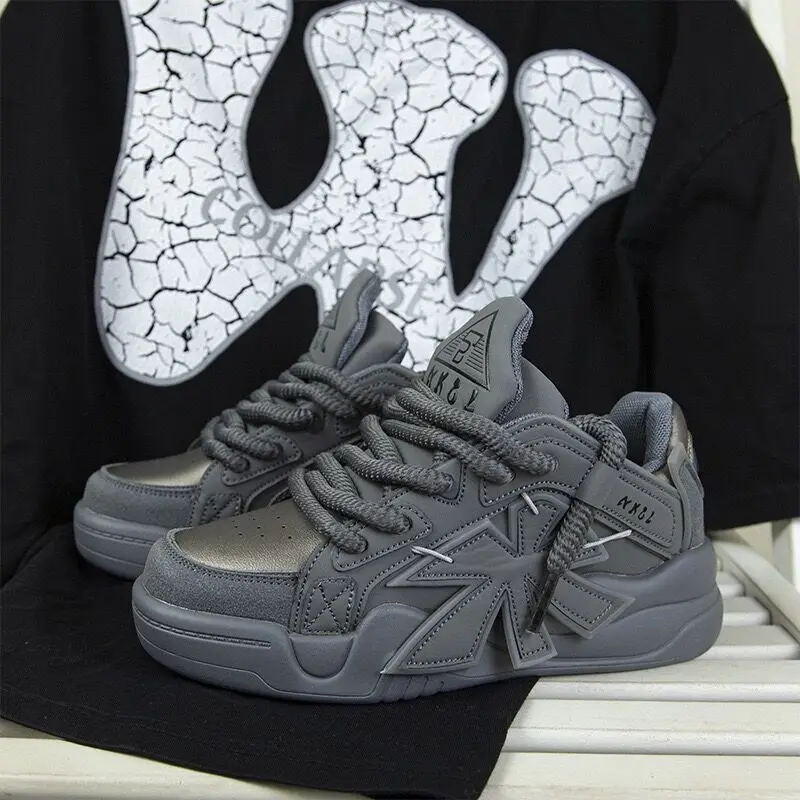 Zari MOQ 30 Pairs Mixed Colors  Thick-soled Increase Chunky Sneakers Matching Couples Casual Shoes New Student Sport Shoes