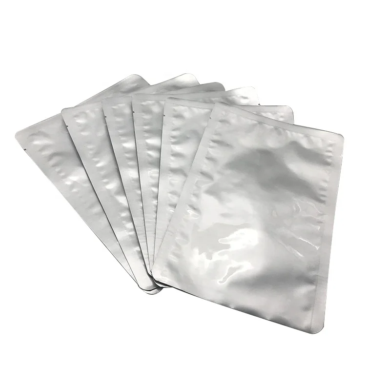 wholesale custom printed aluminum foil bags resealable zip lock silver mylar aluminum foil bags