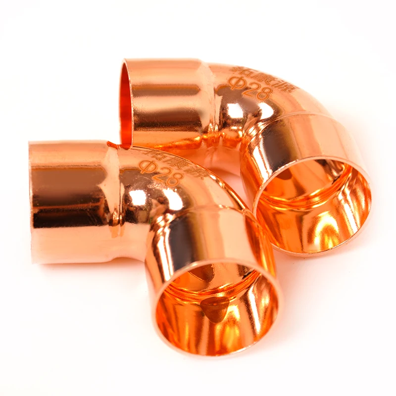 Медная чашка локоть для сварки фитинги труб кондиционирования воздуха медные холодильника