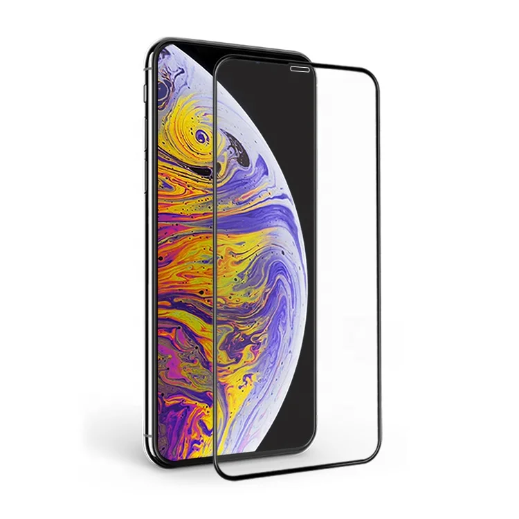 3D шелк печати полный клей обложка закаленное стекло экран протектор для iPhone Xs MAX XR