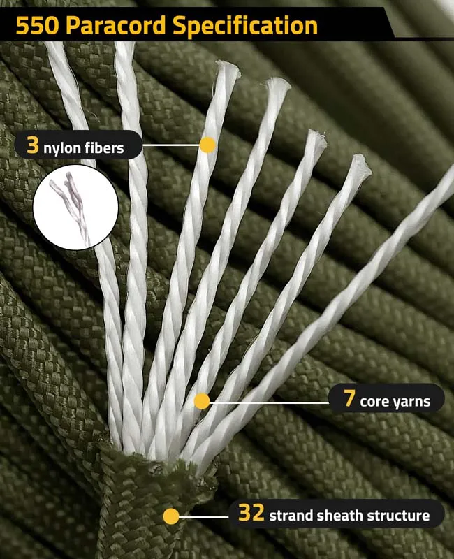 Outdoor Hunting 2 Points Sling Swivels Screws Two Points Sling Swivels Studs Nylon Strap Adjustable 550lb Paracord Slings