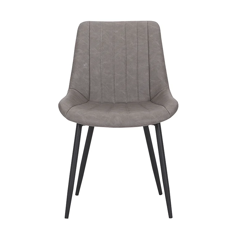 Partner China Furniture Manufacturer Pu Leather Chair Modern Metal Leg Restaurant Cafe Chair