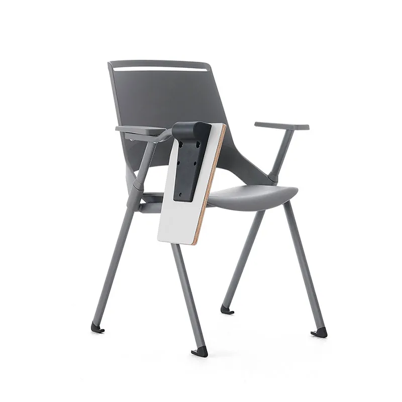 Custom Logo Office School Plastic Training Chair With Writing Pad