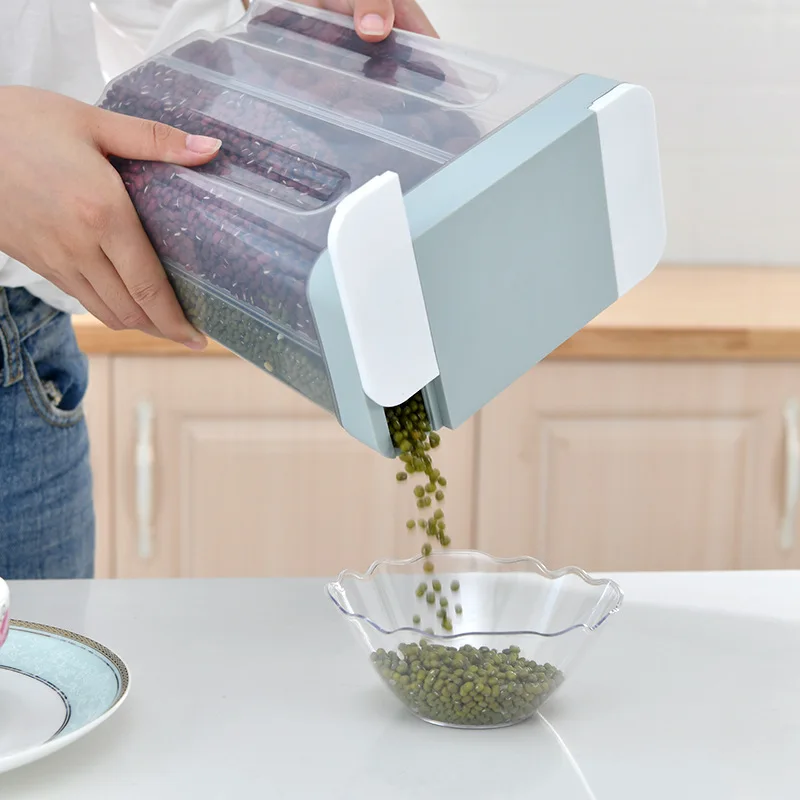 Large Set Airtight Food Storage Containers With Lids Plastic Dry Food Crisper Space Saver Box