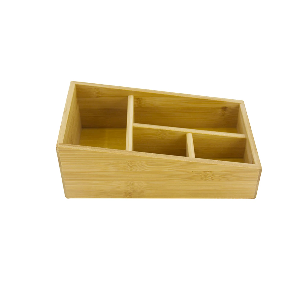 Многофункциональный Органайзер из органического бамбука, держатель для офисного стола