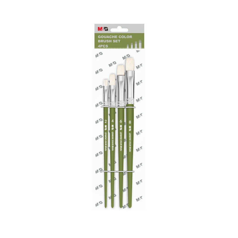 M&G Best Selling 4pcs Set Guoache Art Oil Painting Brushes for
