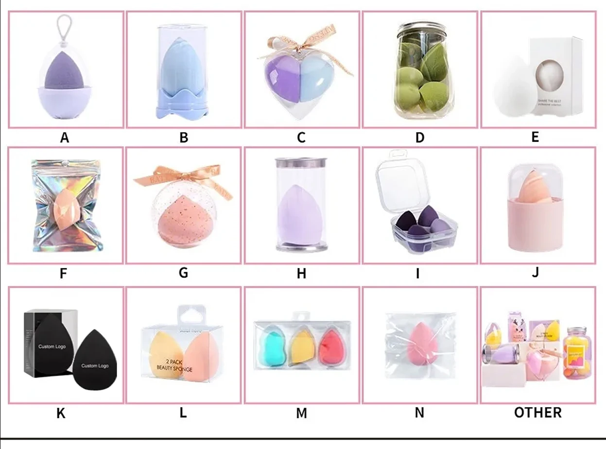 Facial Sponge Wholesale Mini Make Up Set Foundation BB Cream Beauty Blend magic Sponge Beauty Makeup Sponge with packaging box