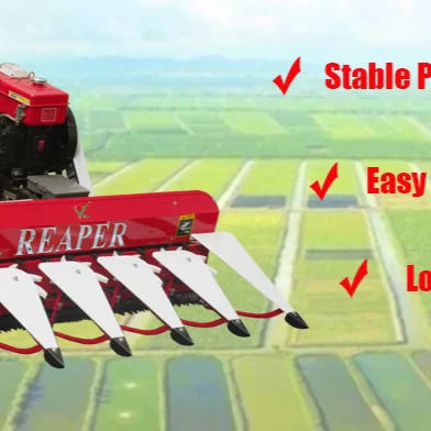 mini self-propelled power reaper machine to harvest rice paddy wheat