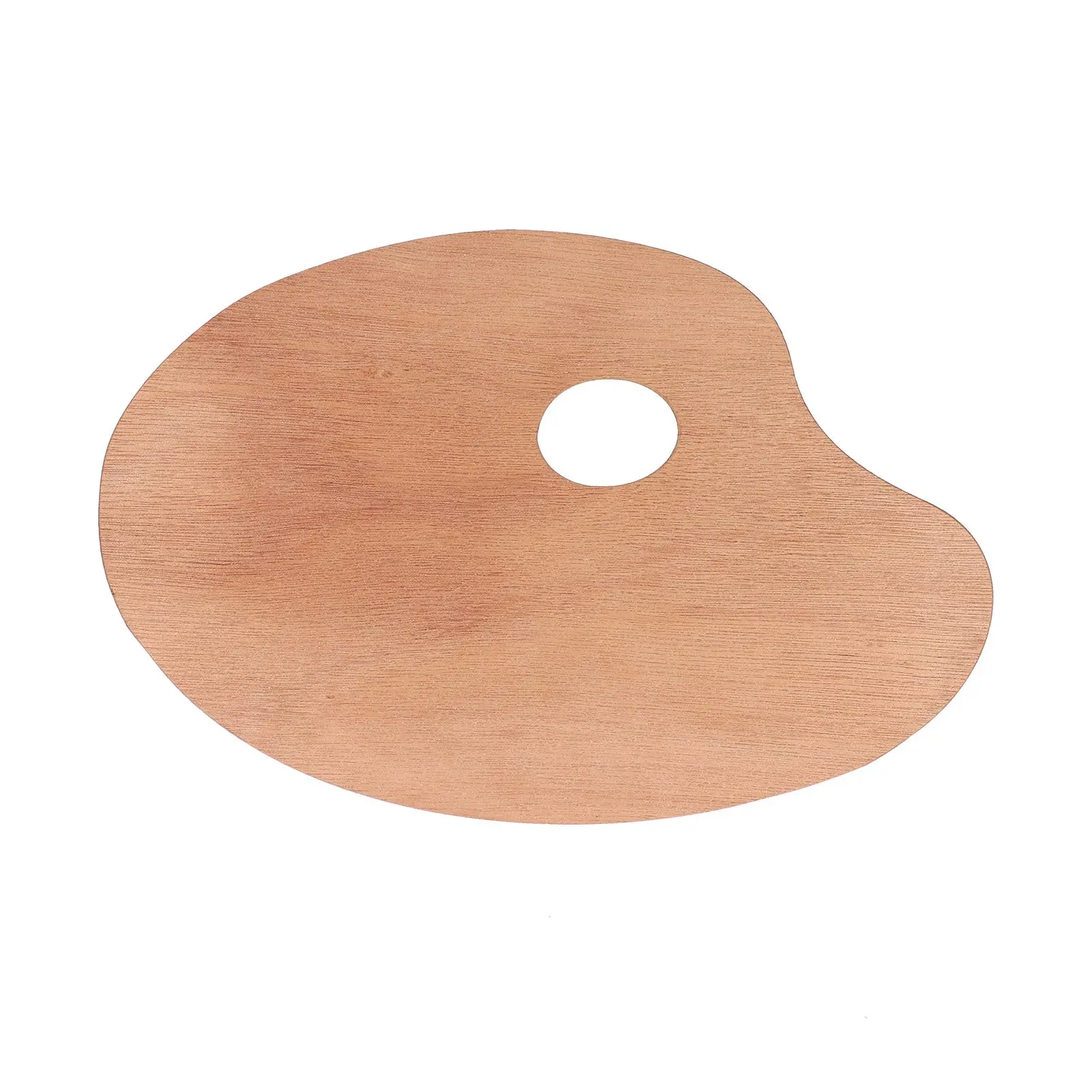 Wood Paint Palette Wooden Artists Palette with Thumb Hole Oil Painting Acrylics Paint Oval Painting Palette Tray for Adult