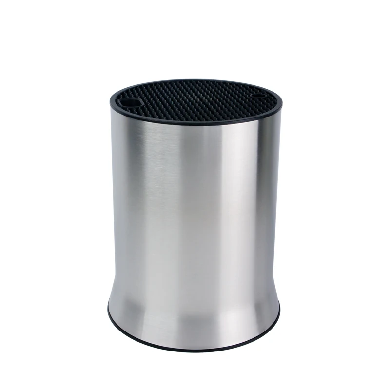 Новый дизайн, Круглый держатель для ножей из нержавеющей стали с ножницами, заточным стальным слотом