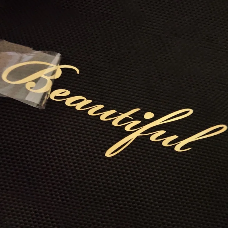 Custom Printing Brand Logo self-adhesive label Clear Metal Transfer Stickers Waterproof metallic transfer stickers logo