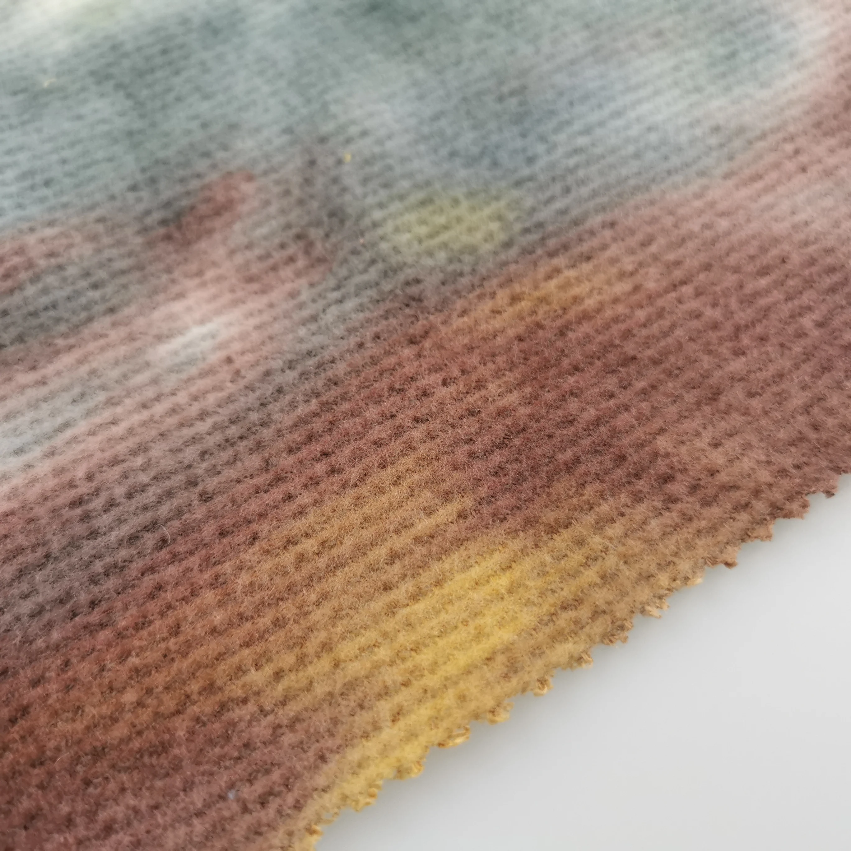 small waffle fabric tie dye 95%polyester 5%spandex hacci knitted fabric